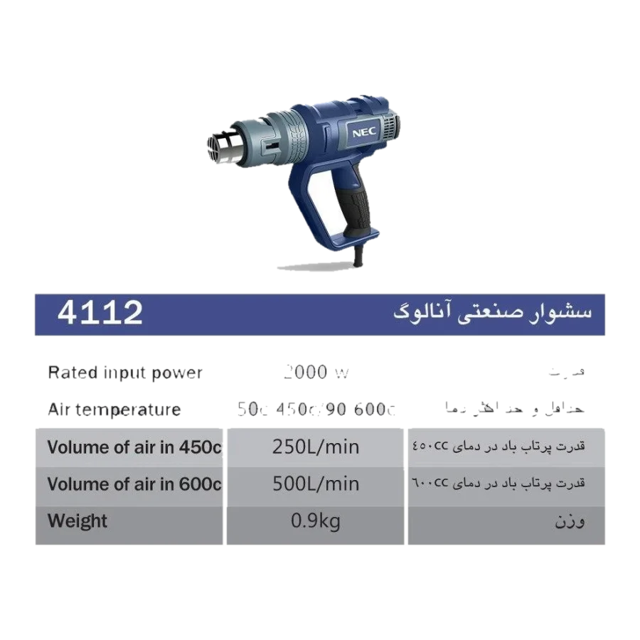 سشوار صنعتی ان ای سی مدل 4112