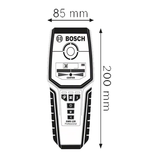 ZAMIRANABZAR-BOSCH-GMS 120-ردیاب فلز 120میلیمتری بوش مدل GMS 120