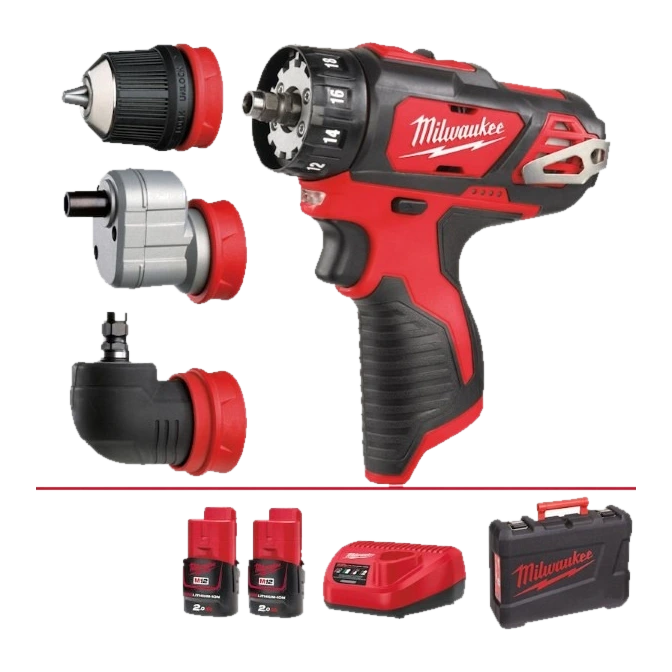 دریل پیچگوشتی شارژی میلواکی مدل M12BDDXKIT-202C