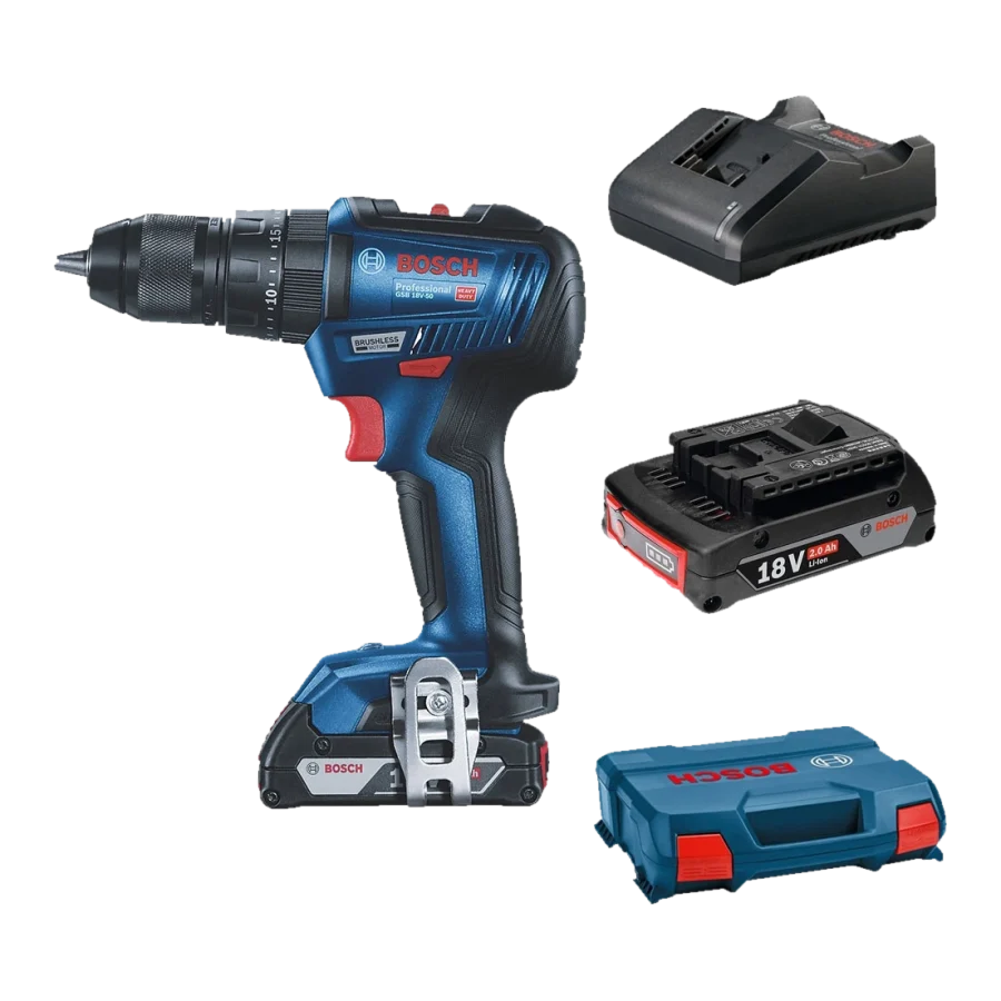 ZAMIRANABZAR-BOSCH-GSB 18V-50-دریل پیچ گوشتی شارژی بوش مدل GSB 18V-50