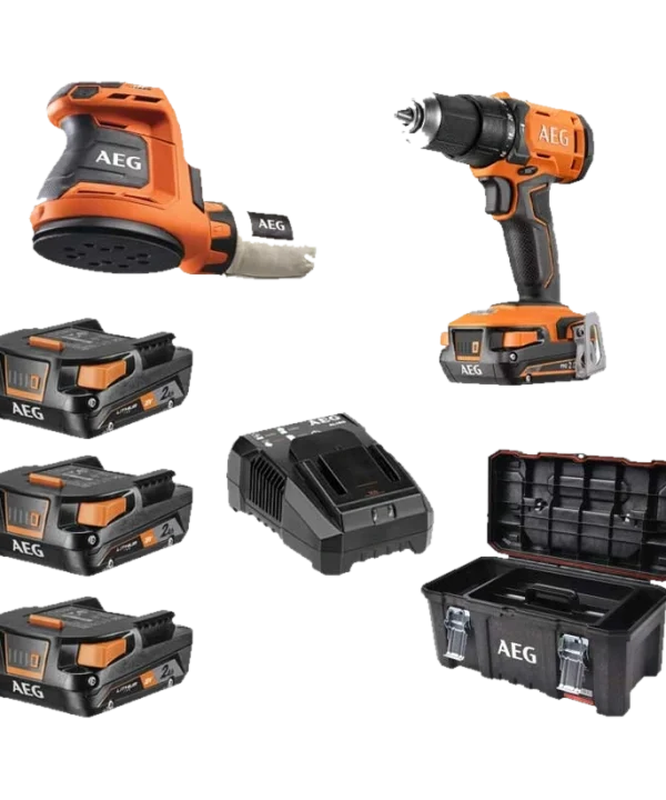 ZAMIRANABZAR-AEG-BSB18G4+BEX18-125-کیت دریل شارژی چکشی آاگ مدل BSB18G4+BEX18-125
