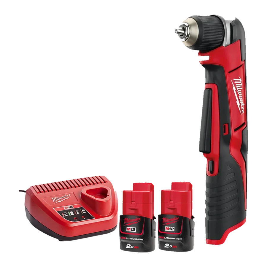 ZAMIRANABZAR-MILWAUKEE-C12RAD-202C-دریل پیچگوشتی سرکج 12 ولت شارژی میلواکی مدل C12RAD-202C