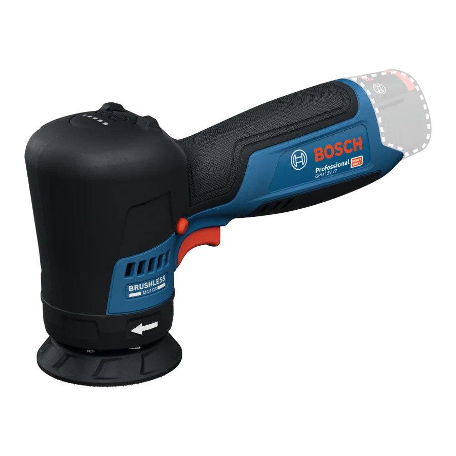 ZAMIRANABZAR-BOSCH GPO 12v-77 professional SOLO-پولیش شارژی بوش مدل GPO 12v-77 professional SOLO