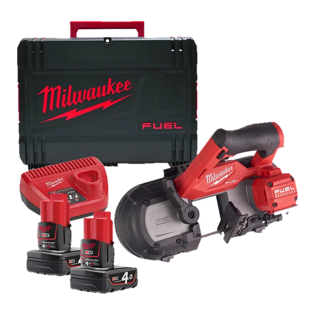 ZAMIRANABZAR-Milwaukee-M12FBS64-402C-اره نواری براش لس شارژی میلواکی مدل M12FBS64-402C