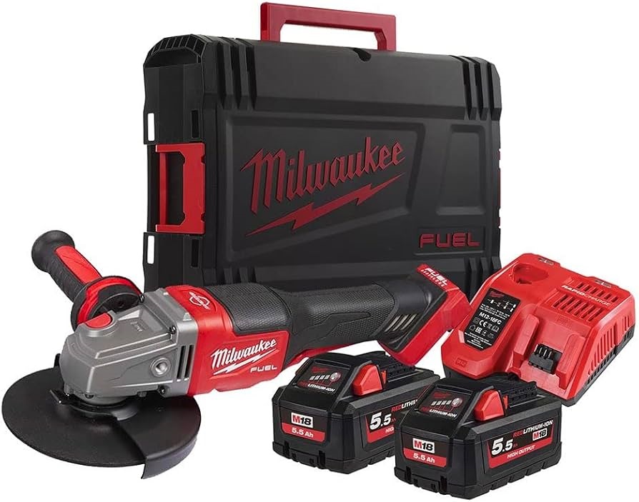 ZAMIRANABZAR-Milwaukee-M18FHSAG125XPDB-552X -فرز شارژی 18 ولت میلواکی Milwaukee مدل M18FHSAG125XPDB-552X