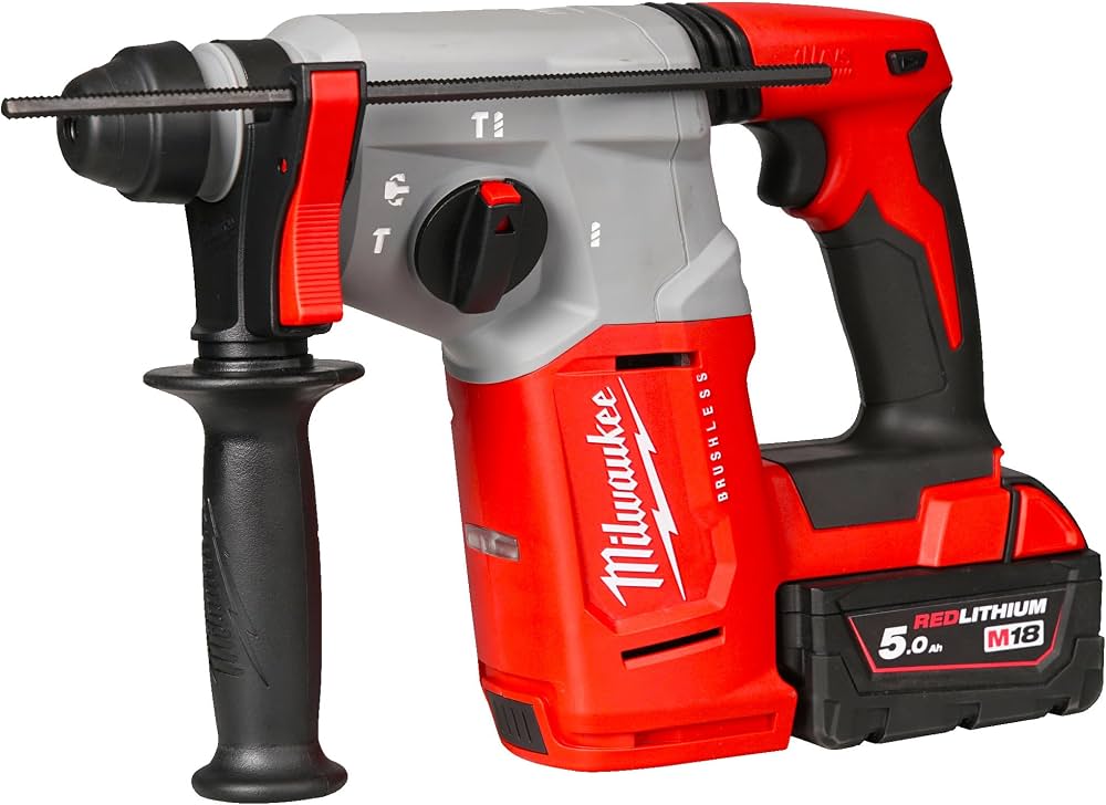 ZAMIRANABZAR-Milwaukee-M18BLH-502X-بتن کن سه کاره چهارشیار 18 ولت شارژری میلواکی Milwaukee مدل M18BLH-502X