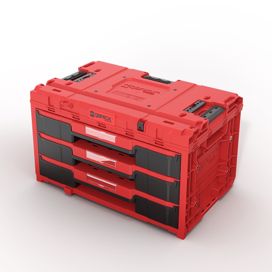 ZAMIRANABZAR-Qbrick-QBRICK SYSTEM ONE DRAWER 3 TOOLBOX 2.0 RED ULTERA HD CUSTOM-جعبه ابزار تخصصی کیوبریک مدل QBRICK SYSTEM ONE DRAWER 3 TOOLBOX 2.0 RED ULTERA HD CUSTOM