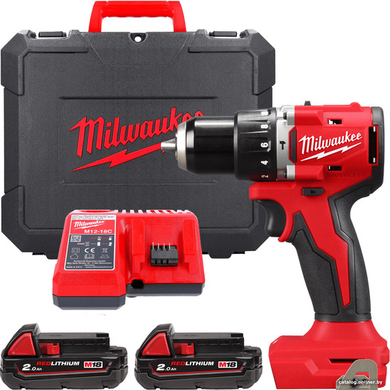 ZAMIRANABZAR-Milwaukee-M18BLPDRC-202C-دریل چکشی 18 ولت میلواکی Milwaukee مدل M18BLPDRC-202C