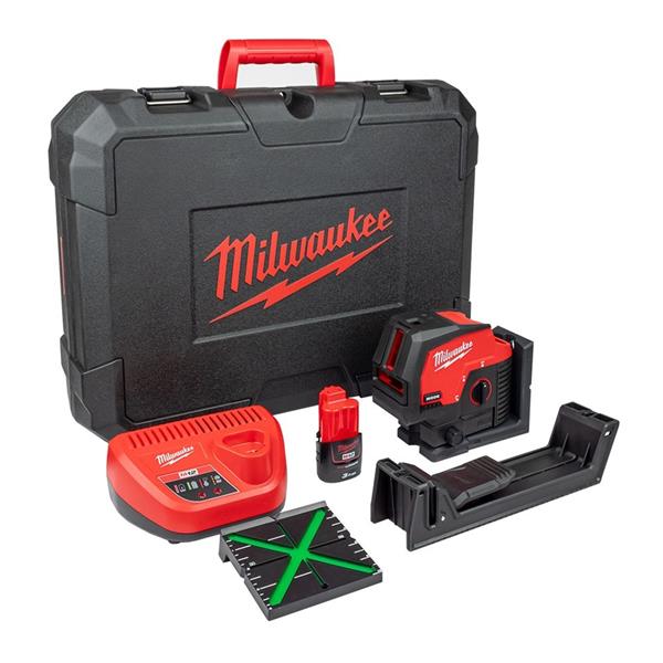 ZAMIRANABZAR-MILWAUKEE-M12CLLP-301C-تراز لیزری شارژی 12 ولت میلواکی Milwaukee مدل M12CLLP-301C