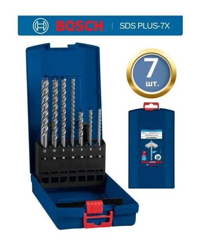 ZAMIRANABZAR-BOSCH-2608900195-ست مته چکشی 7 عددی بوش EXPERT SDS plus-7X کد فنی 2608900195