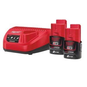 ZAMIRANABZAR-MILWAUKEE-M12NRG-202-کیت باتری و شارژر میلواکی Milwaukee مدل M12NRG-202