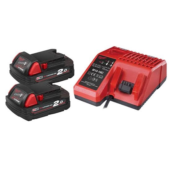 ZAMIRANABZAR-MILWAUKEE-M18NRG-202-کیت باتری و شارژر میلواکی Milwaukee مدل M18NRG-202