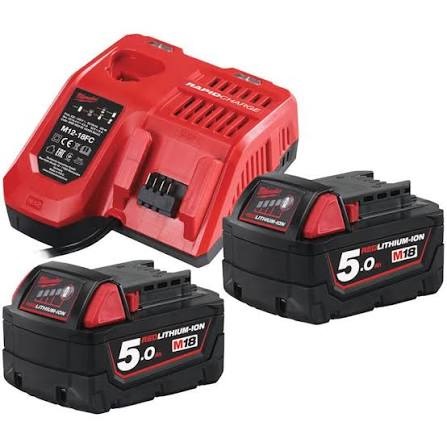 ZAMIRANABZAR-MILWAUKEE-M18NRG-502 -کیت باتری و شارژر میلواکی Milwaukee مدل M18NRG-502